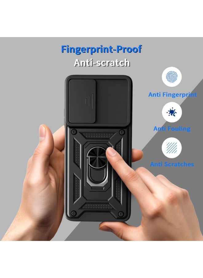Phone Cover for Motorola G06/ Motorola G06 Power with Slide Camera Cover Drop Protective Phone Case with Magnetic Car Mount Holder - Image 2